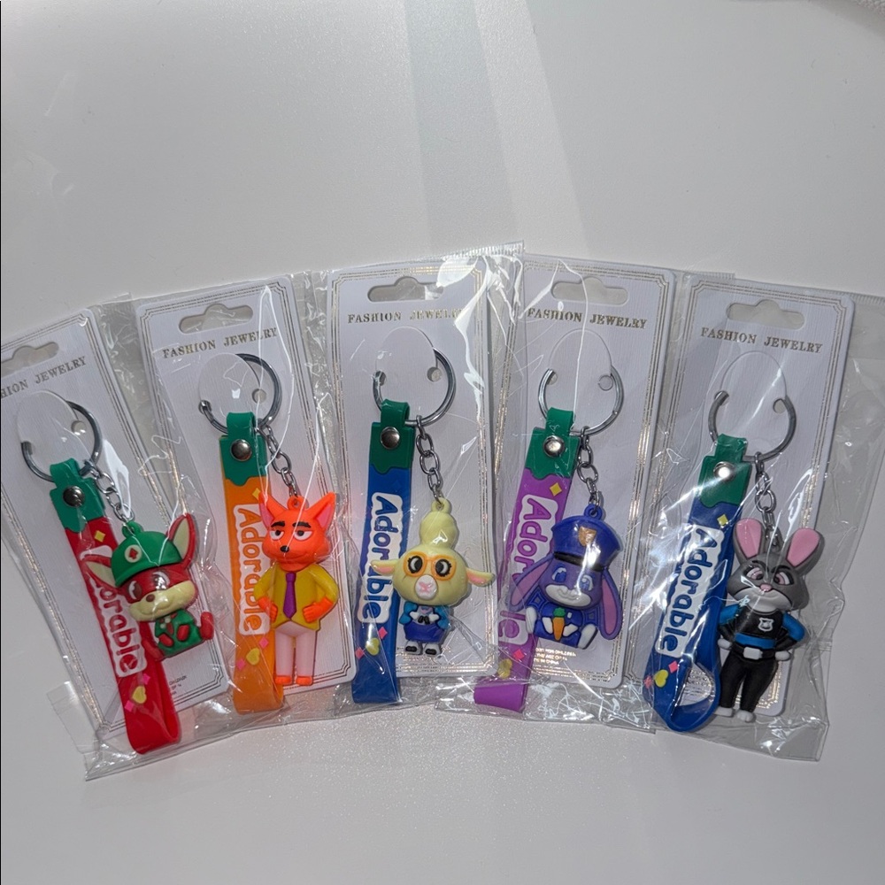Zoo Character Keychain Bundle